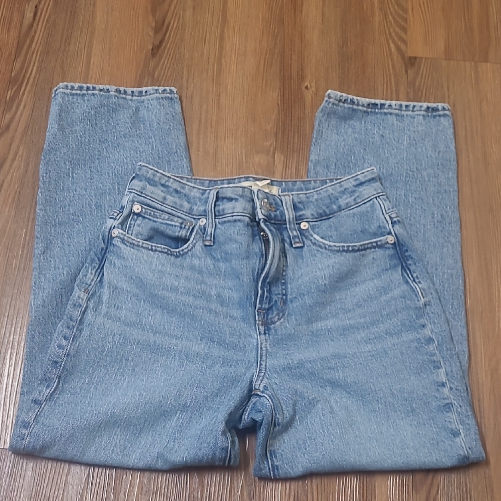Madewell Women's Straight Leg Light Blue Jeans used good condition